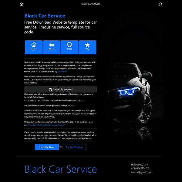 SvelteKit Limousine Template